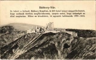 1917 Csejte, Csejthe, Cachtice; Cachticky hrad / Ruine Cseyte / Báthory Erzsébet vára. Lampl Gyula kiadása / castle ruins