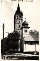 1948 Nagybánya, Baia Mare; Szent István torony, Görögkeleti ortodox templom / city tower, Orthodox church (EB)