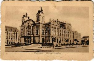 Kolozsvár, Cluj; Nemzeti színház. Keszey Albert kiadása / theatre (ázott sarok / wet corner)