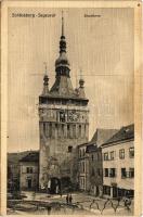 1910 Segesvár, Schässburg, Sighisoara; Studturm / Óratorony. W. Nagy kiadása / clock tower (EK)