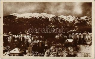 Sinaia, Hotel Palace si Posta / hotel, post office in winter