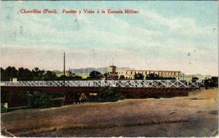 1922 Chorrillos, Puente y Vista a la Escuela Militar / bridge, military school (EK)