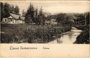 1906 Luhacovice, Lázne Luhacovice, Bad Luhatschowitz; Citárna / riverside, bridge, spa (EK)