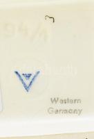 Hummel páros figura, kislány és kisfiú, kézzel festett fajansz, jelzett, hibátlan, m: 14 cm