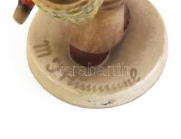 Hummel Goebel figura, kisfiú esernyővel, kézzel festett fajansz, jelzett, hajvégén kis kopás, m: 12,...