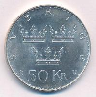 Svédország 1975. 50K Ag "Alkotmányreform" T:AU
Sweden 1975. 50 Kronor Ag "Constituti...