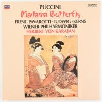 Puccini - Freni, Pavarotti, Ludwig, Kerns, Wiener Philharmoniker, Herbert von Karajan - Madama Butterfly. 3 x Vinyl, LP, Box Set, Stereo. Hungaroton. Magyarország, 1974. jó állapotban, eredeti csomagolójeggyel