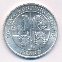 Izland 1974. 500K Ag "1100 éves az első település" T:UNC,AU
Iceland 1974. 500 Kronur Ag &...