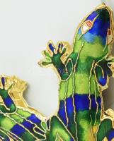 Zománcdíszes nagyító.
Aranyozott tűzzománc díszítésű asztali nagyító, cloisonne technikával megform...