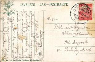 1918 Tátra, Batizfalvi-tó és csúcs. Feitzinger Ede No. 765. / lake with mountain peak / Botzdorfer S...