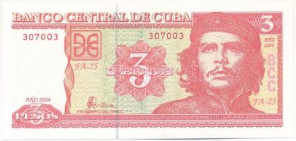 Kuba 2004. 3P Che Guevara T:AU Cuba 2004. 3 Pesos Che Guevara C:AU Krause P#127