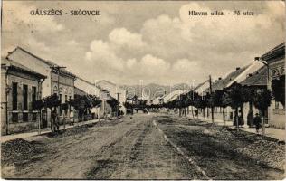 1922 Gálszécs, Secovce; Fő utca / Hlavna ulica / main street (Fa)