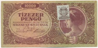 1945. 10.000P MNB bélyeggel T:AU Adamo P23e