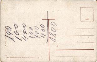 Budapest V. Egyetem tér, villamos, kerékpáros, Szabó Vilmos és köszörűs üzlet. Vasúti levelezőlapáru...