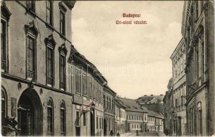 1918 Budapest I. Úri utca, Balina (?) János üzlete. Vadász Ferenc kiadása (EK) + 1918 Magyar Köztársaság So. Stpl