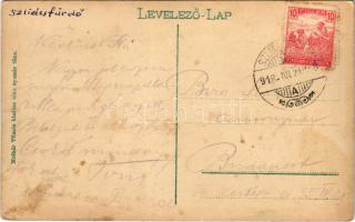 1918 Szliácsfürdő, Kúpele Sliac; Pannonia szálló. Molnár Vilmos kiadása / hotel (fl)