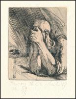 Müller Árpád (1961-2006): Orvos, 1983. Rézmetszet, merített papír, jelzett, művészpéldány AE V/XV. s...