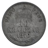 1870KB 10kr Ag "Váltó Pénz" T:XF,VF patina Adamo M10.1