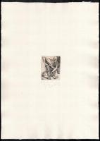 Müller Árpád (1961-2006): Geométer. Rézmetszet, merített papír, jelzett, 71/100 számozással. 7×5,5 c...
