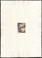Müller Árpád (1961-2006): Építész, 1983. Rézmetszet, merített papír, jelzett, művészpéldány AE 5/15 ...