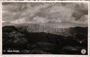 1940 Nagybánya, Baia Mare; kirándulók / hikers + "1940 Nagybánya visszatért" So. Stpl