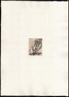 Müller Árpád (1961-2006): Filozófus, 1983. Rézmetszet, merített papír, jelzett, művészpéldány AE 2/1...