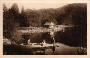 Felsőbánya, Baia Sprie; Bódi tó, csónakázók / Lacul Pinthea / lake