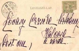 1903 Máramarossziget, Sighetu Marmatiei; Sugár úti villa, Római katolikus templom. Kiadja Kaufmann Á...