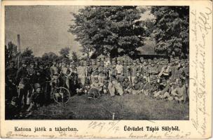 1907 Tápiósüly (Sülysáp), Katona játék a táborban