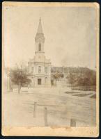 cca 1900 Templom, keményhátú fotó, kopásnyomokkal, 16×12 cm