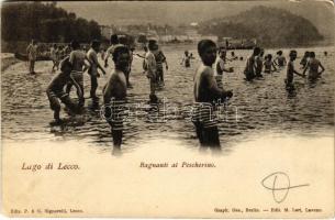 1899 (Vorläufer) Lecco, Lago, Bagnanti al Pescherino (EK)