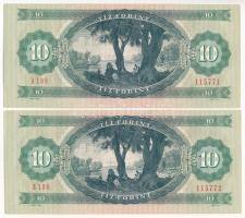 1975. 10Ft (2db) sorszámkövető T:F szép papír Adamo F8