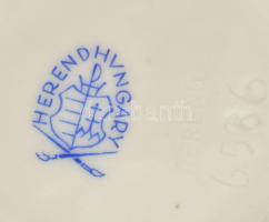 Herendi Viktória mintás váza, jelzett, erősen kopott, m: 10 cm