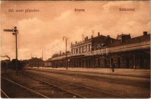 1914 Sopron, Déli vasúti pályaudvar, vasútállomás, vonat (Rb)