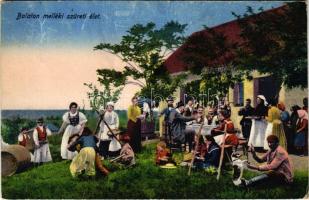 1921 Balaton mellék, szüreti élet (EK)