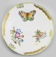 Herendi Viktória mintás kávés készlet. Kézzel festett, jelzett, minimális kopással. Hat személyes