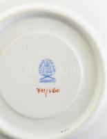 Herendi Viktória mintás kávés készlet. Kézzel festett, jelzett, minimális kopással. Hat személyes