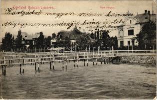 1915 Balatonföldvár, Part, nyaralók. Gerendai Gyula kiadása (EK)