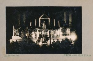1930-1934 Makó, Marosvásárhely, Veszprém, stb., feliratozott fotóalbum, 32 db vegyes méretű fotóval