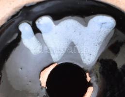 Retró kerámia lámpatest, jelzett, hibátlan, m: 25,5 cm