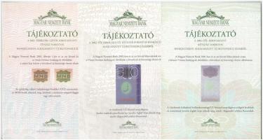 1997-2002. 7db klf bankjegy tájékoztató szórólap