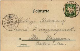 1898 (Vorläufer!) München, Munich; Blick vom Karlstor auf den Bahnhof. Kunstanstalt Carl Leykum. Art...