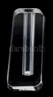 Design kristály váza, alja gravírozott, FIAT Kelet-Pest, hibátlan, m: 16 cm