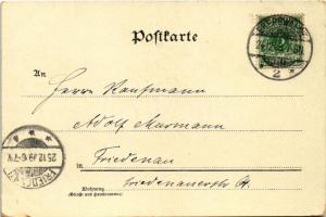 1899 (Vorläufer) Chorin, Kloster, Neue Klosterschänke. Art Nouveau, litho (EK)