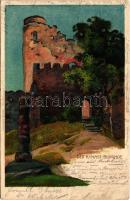 1902 Chojnik, Kynast; Der Kynast-Burghof / castle, courtyard. Kunstverlag von G. Elsner. litho s: C. E. Morgenstern (EK)