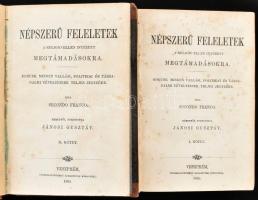 Secondo Franco: Népszerű feleletek a religio ellen intézett megtámadásokra I-II. Veszprém, 1869, Ramazetter Károly. Félvászon kötés, színezett lapszélek, kopottas állapotban.