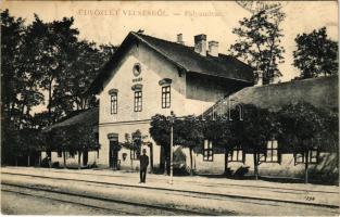 Vecsés, pályaudvar, vasútállomás. W.L. Bp. 5737. 1911-14. (EK)