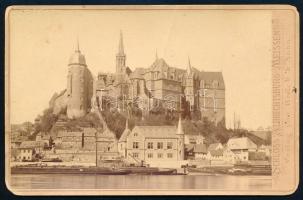 cca 1880-1890 Meissen, Schloss Albrechtsburg, keményhátú fotó, Verlag von Brück & Sohn, 16,5x10,5 cm