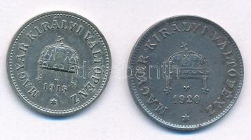 1915KB 10f alpakka + 1920. 20f Fe T:XF-F