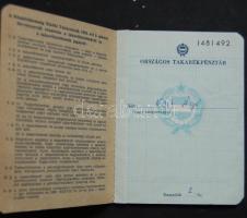 Voit Ági színésznő nevére szóló takarékbetétekönyv